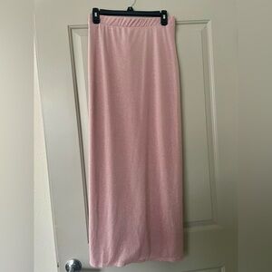 Mi Ami Pink Glitter Maxi Skirt (has a slit in the back)